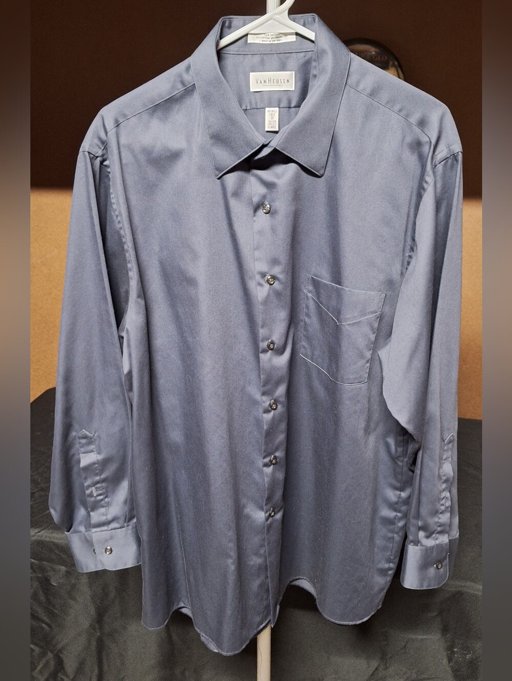 Van Heusen Men's Slate Blue Long-Sleeve Dress Shirt